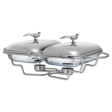 МАРМИТ ДВОЙНОЙ LEFARD СЕРИЯ "ОХОТА" СО СТЕКЛЯННЫМИ ФОРМАМИ ДЛЯ ЗАПЕКАНИЯ, 1,6Л/1,6Л