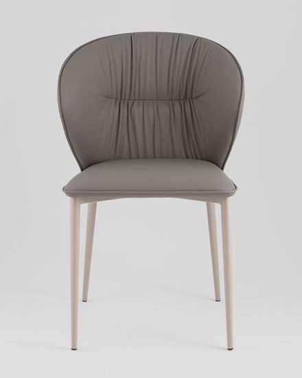 Стул обеденный Deia серая экокожа серые ножки