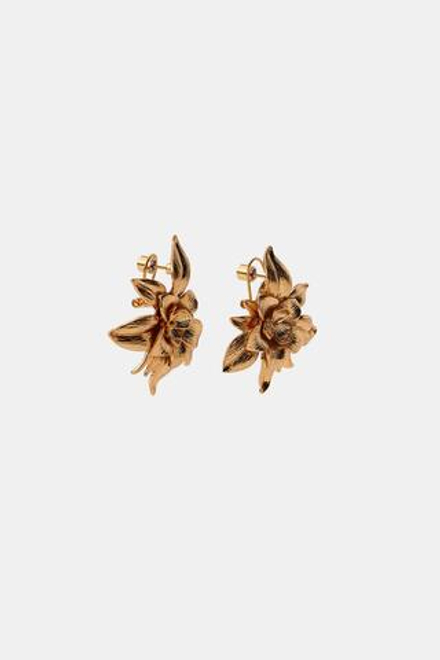 ZARA СЕРЬГИ-КНОПКИ «ЦВЕТЫ», ЗОЛОТИСТЫЙ