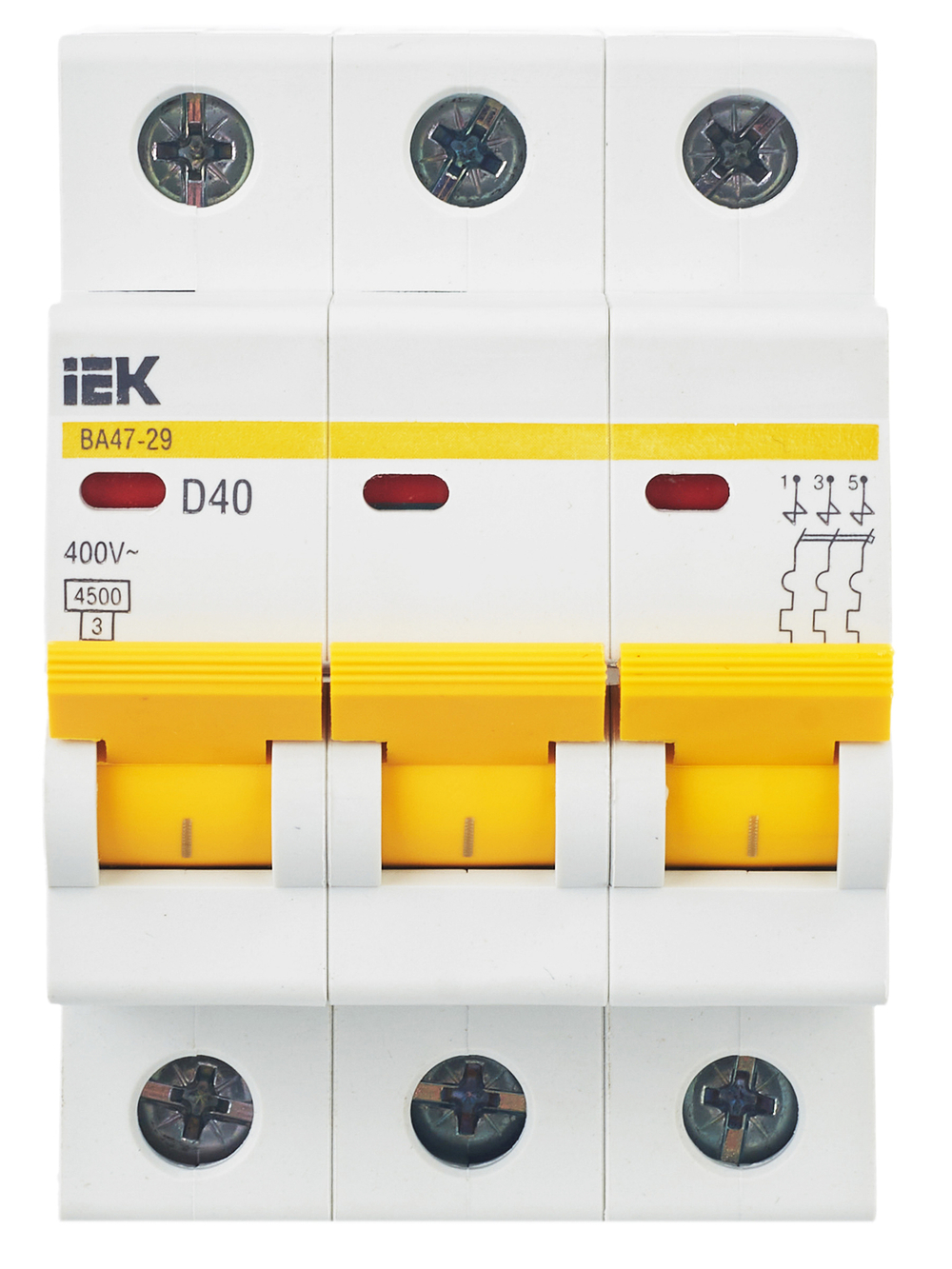 KARAT Автоматический выключатель ВА47-29 3P D 40А 4,5кА IEK