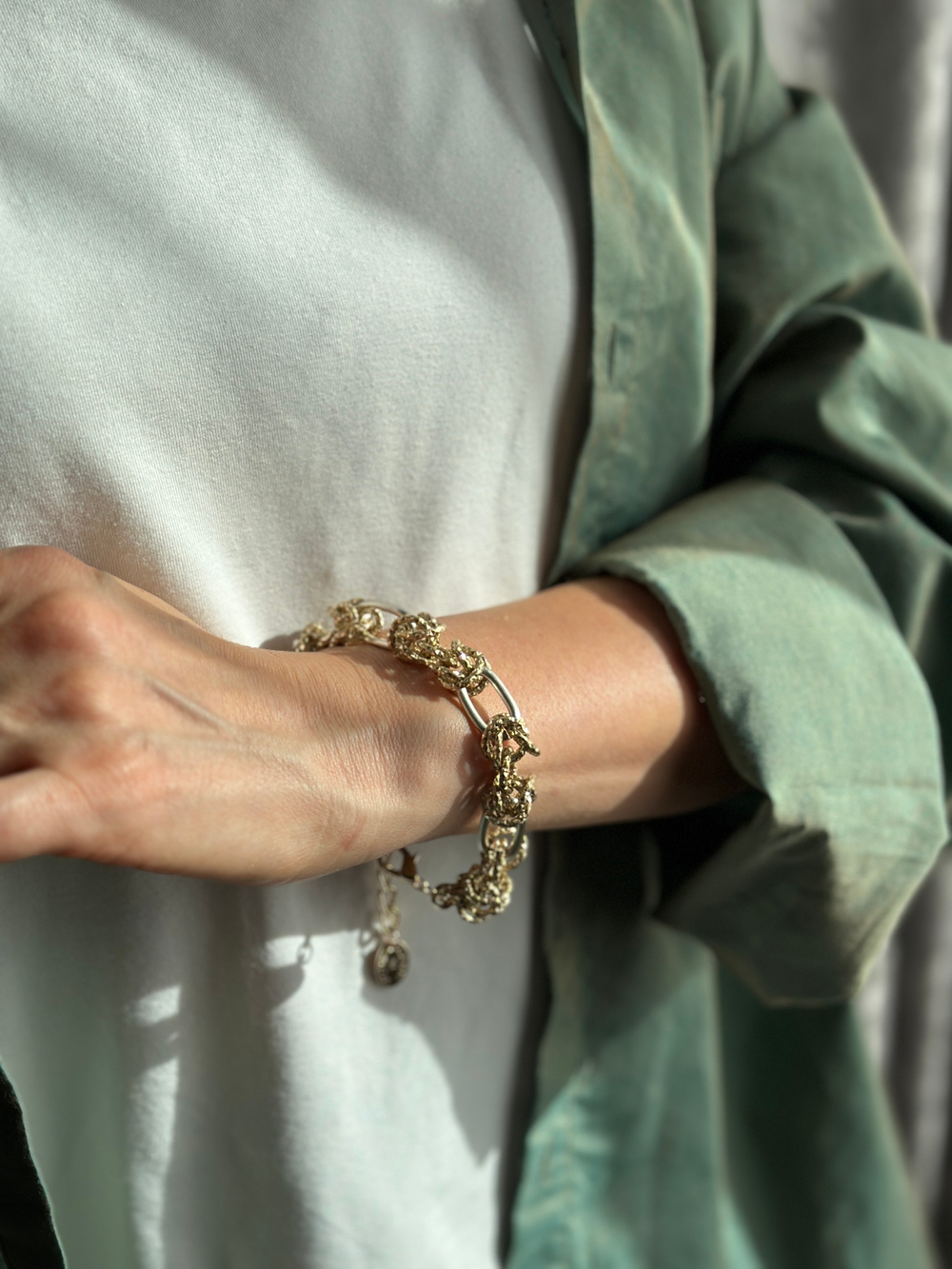 HMG 1192 pink S Браслет арт.1390 ( с камнем и без)