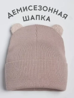 Шапка детская с ушками осенняя