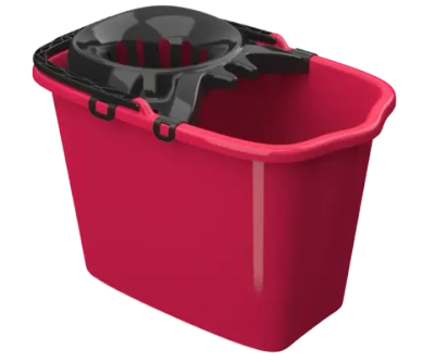 Ведро прямоугольное со сливом и отжимом 15л (МОП)