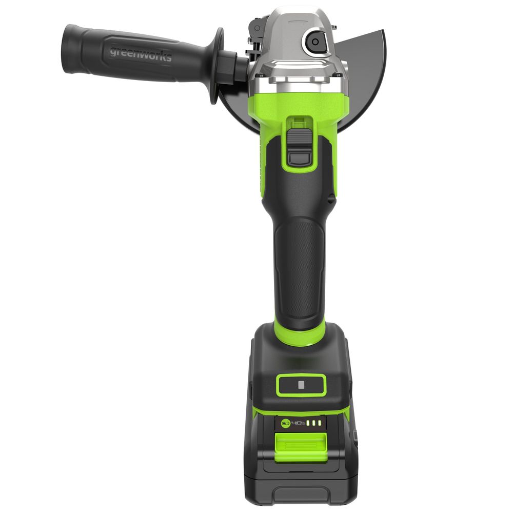 Угловая шлифовальная машина акк. Greenworks AG590, 24V, б/щет, 125 мм, 8500 об/мин, Anti-Kickback,1х4Ач,ЗУ,кор (3201007CUB)