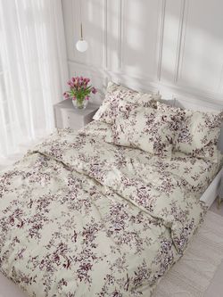 Простынь на резинке Сказка "Райский сад" 160х200 см, лён