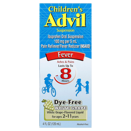 Advil, Children's Advil, Fever, для детей в возрасте от 2 до 11 лет, белый виноград, 120 мл (4 жидк. унции)