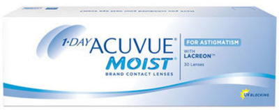 Однодневные астигматические контактные линзы 1-Day Acuvue Moist for Astigmatism (уп. 30 линз)