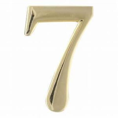 Цифра дверная  "7", самокл. хром/золото РАСПРОДАЖА