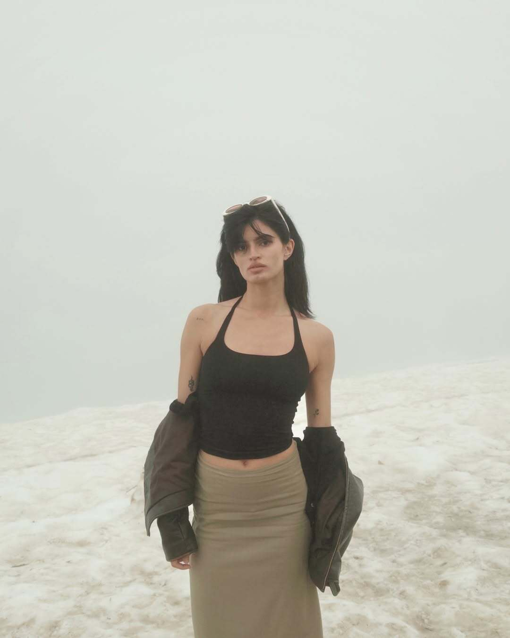 black halter top