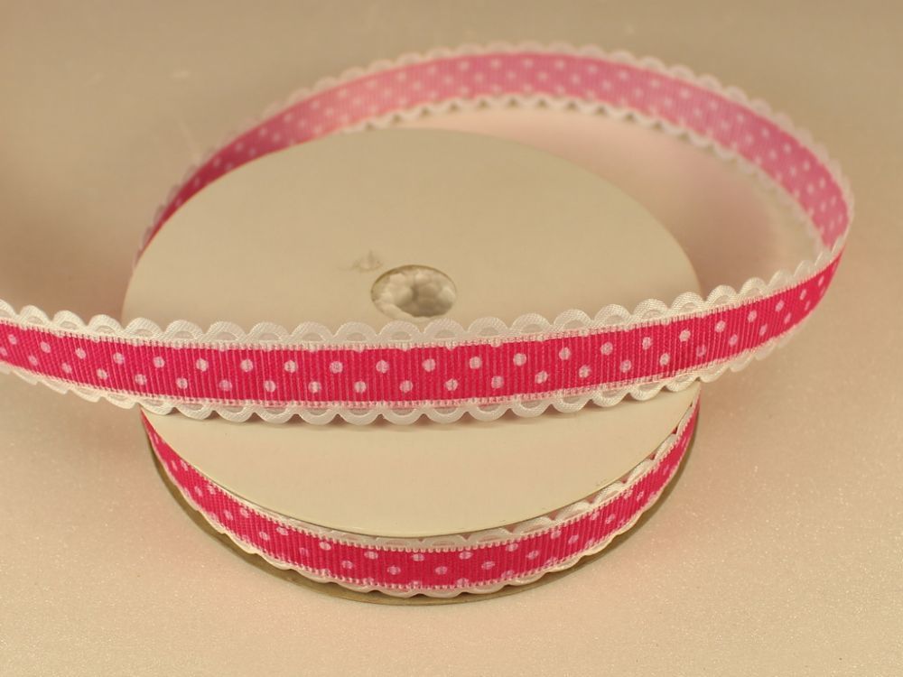 `Лента декоративная, ширина 15 мм(213043), цвет: №1 ярко-розовый