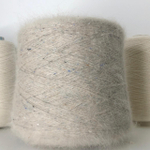 SPIKY TWEED - Ri.Go; 75% ангора, 5% вискоза 20% п/а; 450м/100гр; col. 2538, цвет: капучино с джинсовыми крапинками, тауп (бежевый).