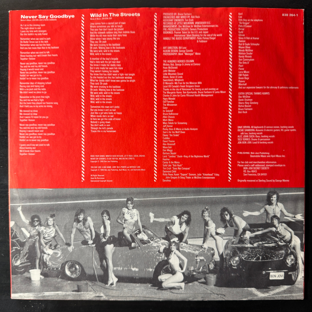 Bon Jovi - Slippery When Wet (Голландия 1986г.)