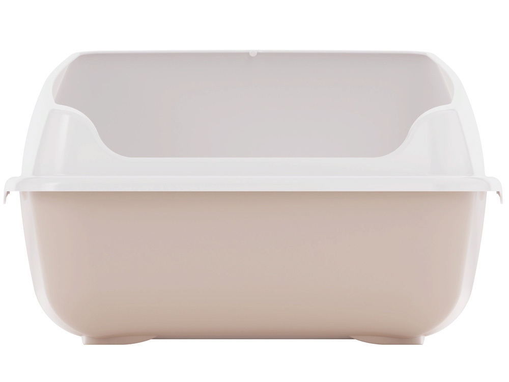 Лоток для кошек с высокими бортами (бежевый)