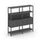 Shelf System Двухсекционный стеллаж четырехярусный с ящиками SN.STM-422 Антрацит/Металл Антрацит 159