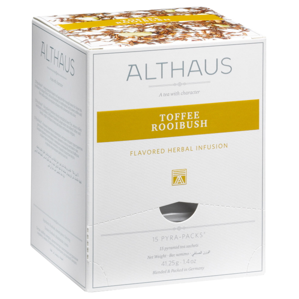 Чайный напиток травяной Althaus Rooibush Vanilla Toffee в пирамидках, 15 шт