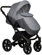 Детская коляска Indigo Mio S 3 в 1 с автокреслом Avionaut Cosmo Beige 04 т.серая кожа+св.серый