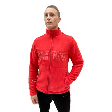 Кофта флисовая на молнии Scorpena Collection красная