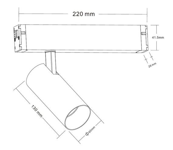 Светильник трековый Crystal Lux CLT 0.35 003 18W BL 4000K