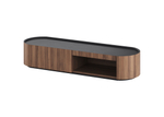 Тумба Lagom под ТВ 1 ящик 1 полка ширина 140 см (орех, черный)