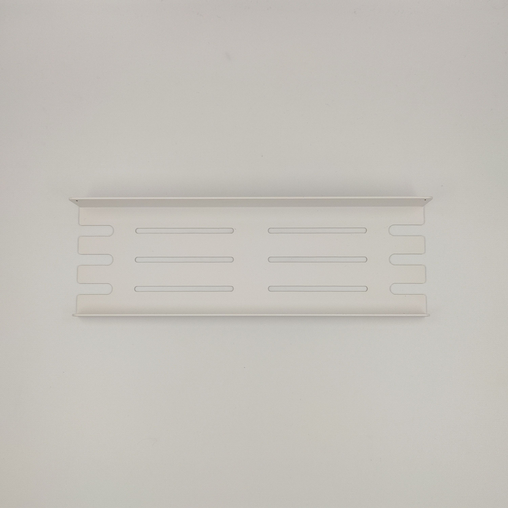 Полка MetaDec Holes настенная прямая, 30х10см белая, 1шт