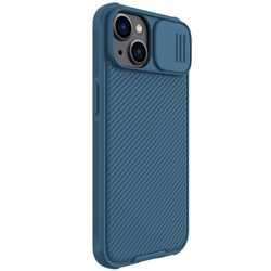 Чехол синего цвета с защитной шторкой для задней камеры для iPhone 13 и 14 от Nillkin, серия CamShield Pro Case