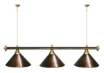 Лампа STARTBILLIARDS 3 пл. (плафоны зеленые,штанга золотая,фурнитура золото)