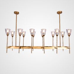 Люстра На Штанге Torche De Verre Linear Chandelier 12 By Imperiumloft