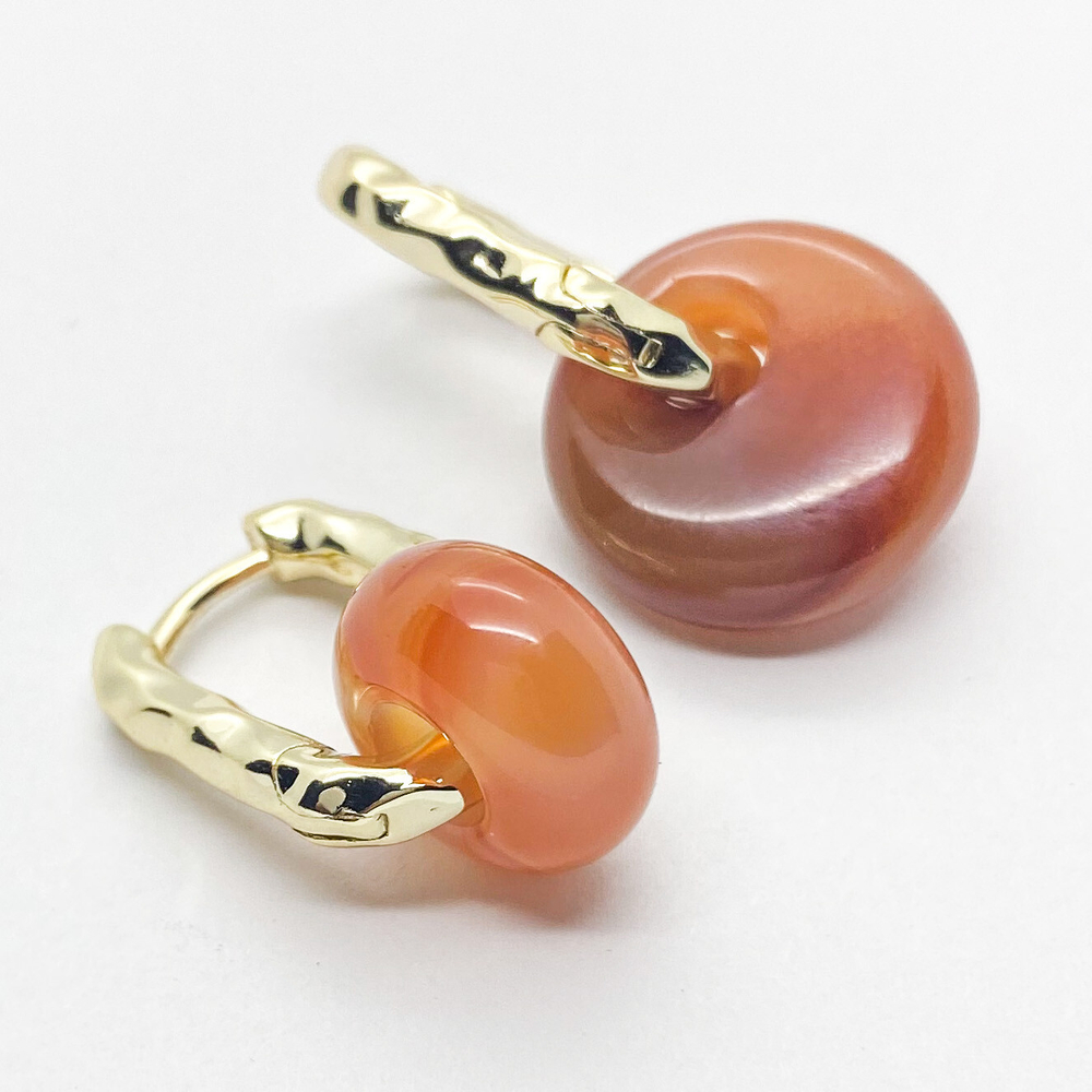 Ювелирные швензы с позолотой, размер 22*17 мм, цена за пару