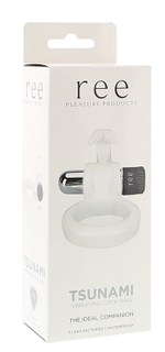 Белое виброкольцо Tsunami