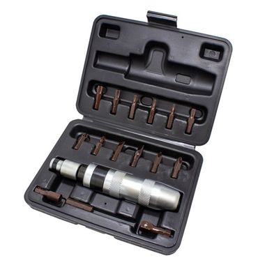 Отвертка ударная с набором бит и адаптерами,17пр.1/2''(F)х5/16''(F) 5/16''(М)x1/2''(М)(PH2,3,PZ2,3,SL9,11мм,Torx 25,30,40,45,50,Hex 6,8,10ммх35мм)в ке RockForce##Rock FORCE RF-5171