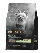 Сухой корм для взрослых собак Premier Dog Adult Mini мелких пород с чувствительным пищеварением ягненком с индейкой 8кг