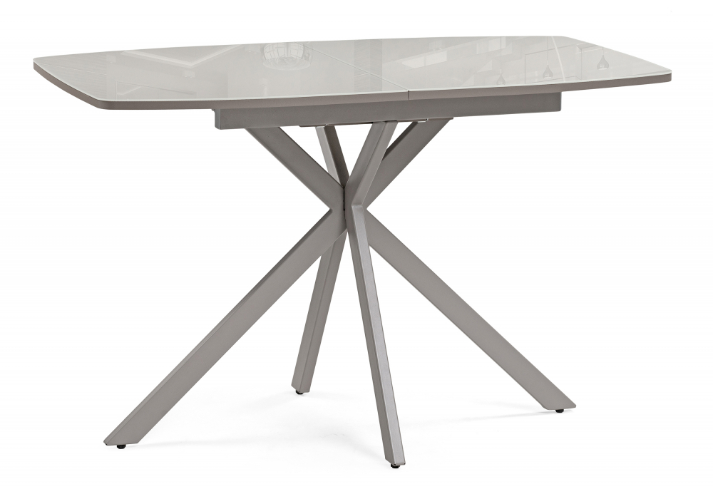 Стол стеклянный Woodville Тамаса 120(150)х70х76 латте, капучино