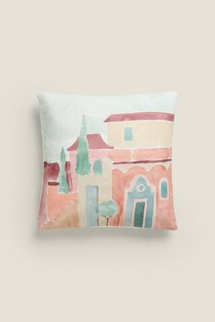 ZARA HOME ЧЕХОЛ ДЛЯ ДЕКОРАТИВНОЙ ПОДУШКИ С ПРИНТОМ, РАЗНОЦВЕТНЫЙ