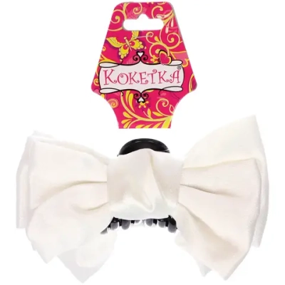 Заколка-краб для волос «ПЕРСЕЯ», цвет белый, 14,5*9см (блистер Кокетка)