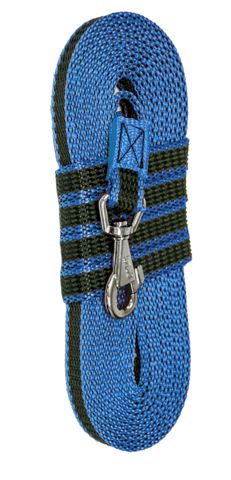 Зооник поводок капроновый с двойной латексной нитью 5м* 15мм, синий
