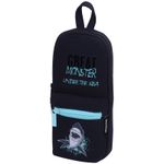 Пенал мягкий прямоугольный 1 отделение 210х90х40 Berlingo Shark monster, ткань