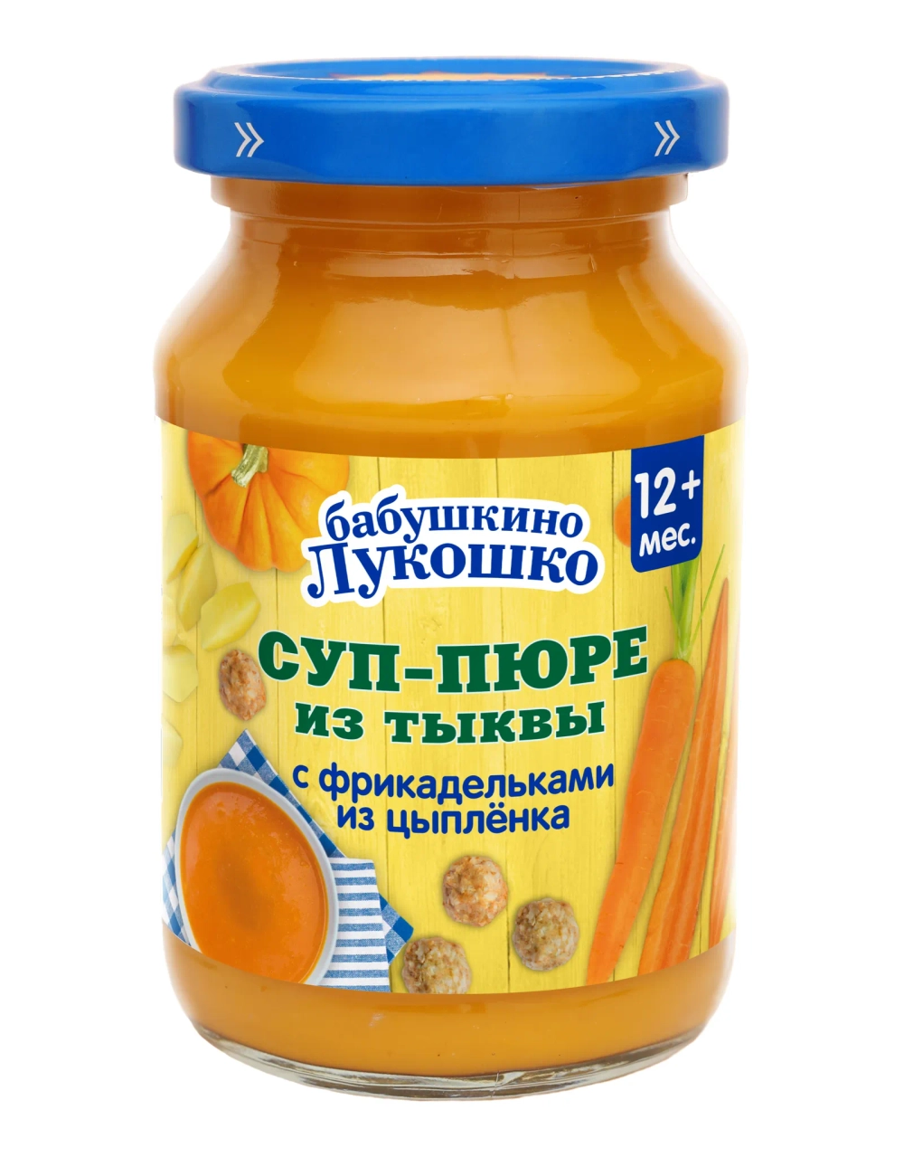 Готовый обед Бабушкино лукошко Суп-пюре тыква-фрикадельки цыпленок с 12 мес 190 г