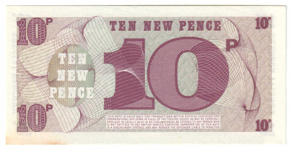 British Armed Forces, 10 New Pence, 1972, UNC