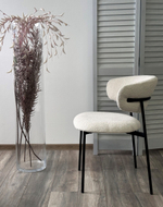 Стул М-City DISAUR Леонардо Soul 000 Белый, букле, Черный каркас