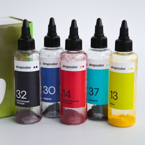 Тай-дай сет в бутылочках 5 цветов №7