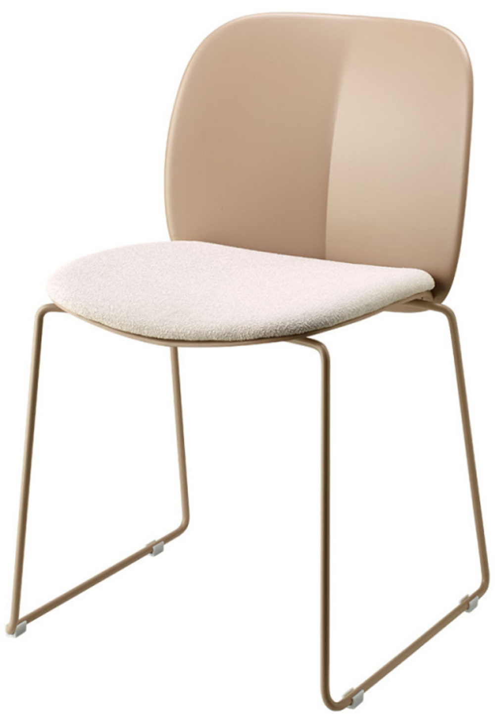 Стул пластиковый на полозьях с подушкой Scab Design Mentha Go Green, тортора