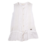 Блуза GUESS Белый/Кружево/Вертикальная отстрочка (Девочка)