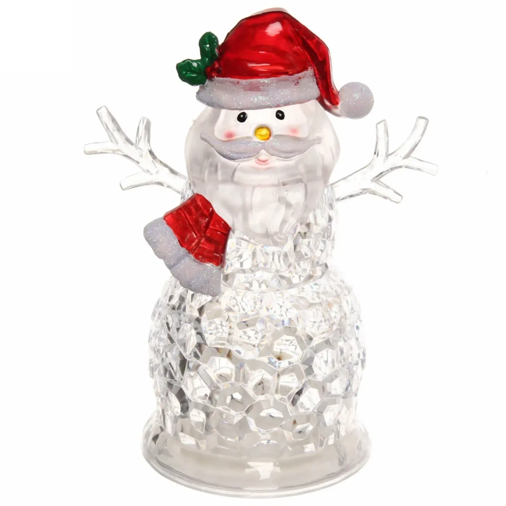 Сувенир с подсветкой «Хрустальный Дед Мороз» 24*17,8 см