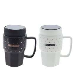 GAEM Кружка с крышкой, 450 мл, L11,5 W8 H13,5 см, 2в.