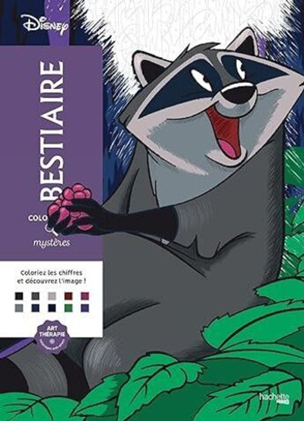 Раскраска по номерам Coloriages mysteres Disney - Bestiaire , 128стр.