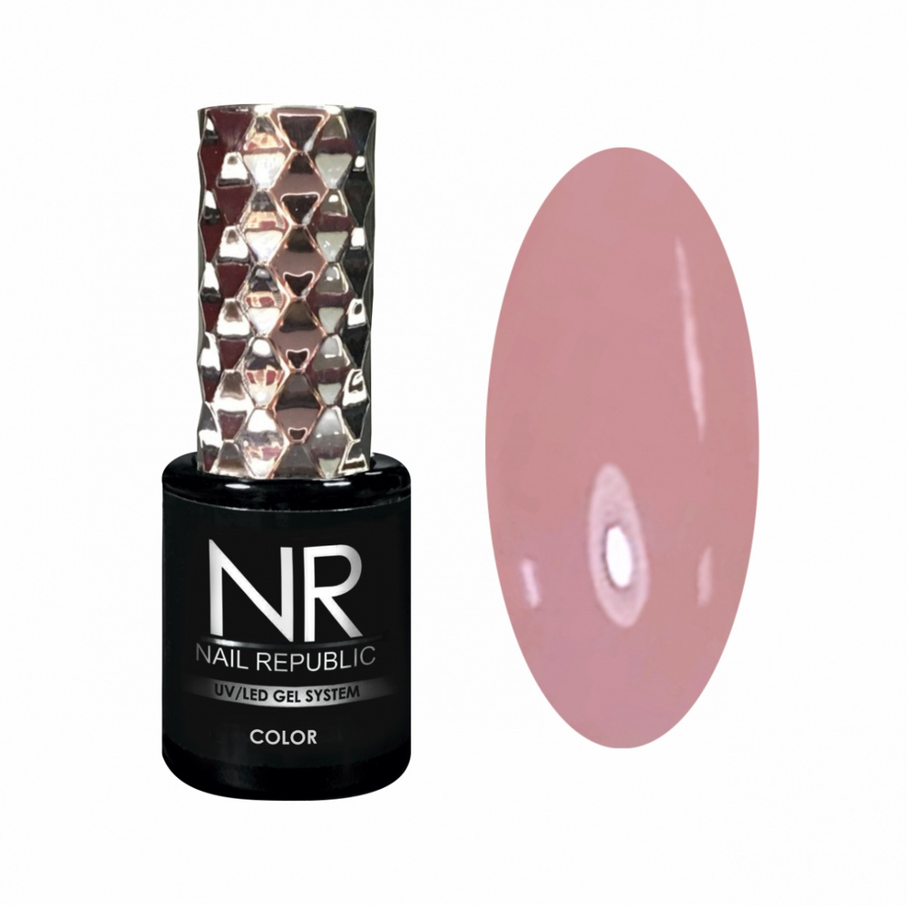 Nail Republic Гель-лак NR-004 камуфлирующий Телесно-розовый, 10 мл