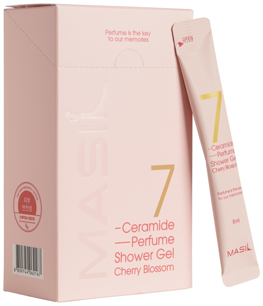 Masil 7 Питательный парфюмированный гель для душа с церамидами Ceramide Perfume Shower Gel Cherry Blossom (стик) 8мл