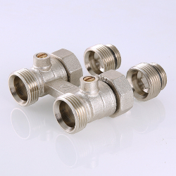 Узел для нижнего подключения радиатора (комплект) 1/2" х 3/4" («евроконус»)