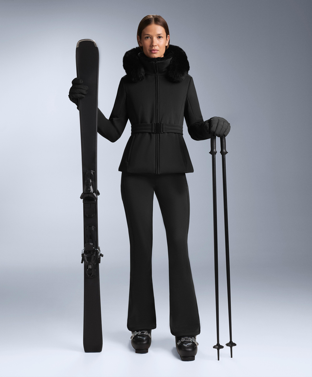 Oysho Супертонкая водонепроницаемая куртка Primaloft® SKI, черный