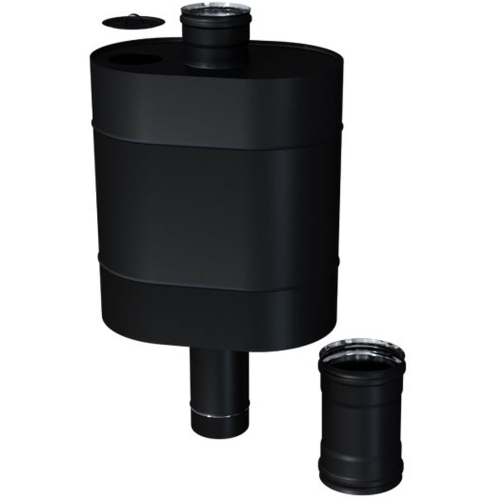 Бак "Таймыр" 50л эллиптический на трубе Ф115 (AISI 201/1.0/эмаль /600° черная)